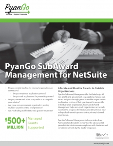 PyanGo Subaward management for NetSuite